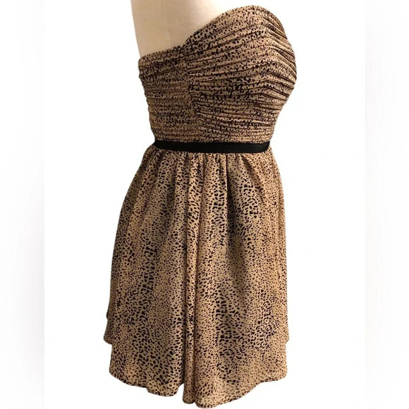 Guess Los Angeles Victoria Leopard-Print Strapless Mini Dress - Picture 5 of 12